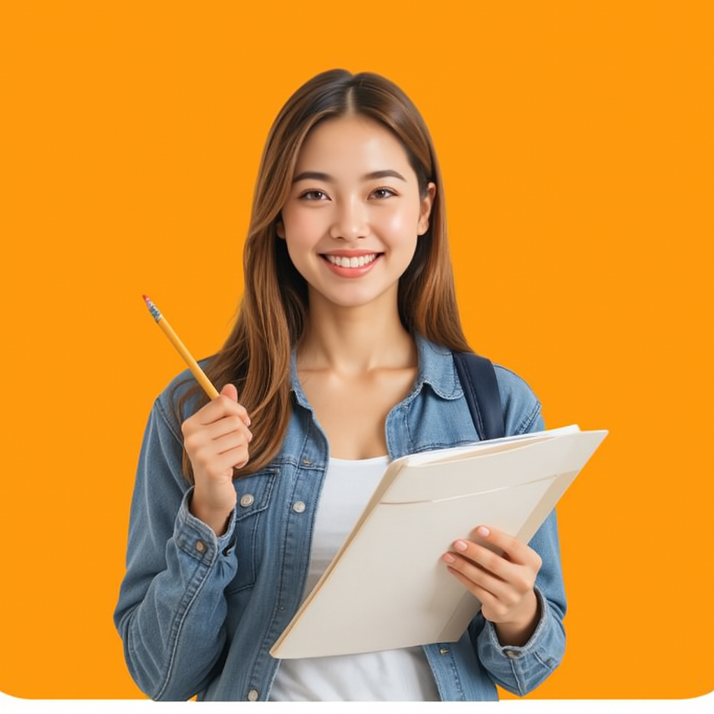 Student with a guide